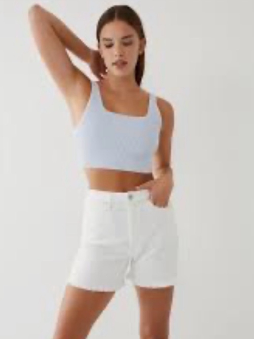 True Religion High Rise Shorts white